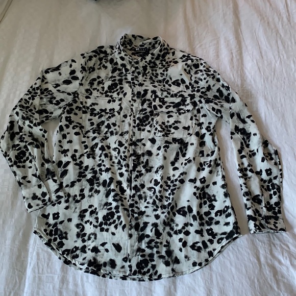 Black Label Women’s Size XS Printed Blouse - Picture 3 of 7